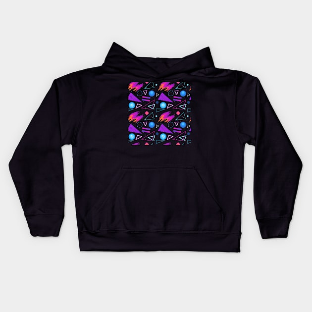 Geometrical Space Pattern Cosmic Pop Art Universe Kids Hoodie by Stayhoom